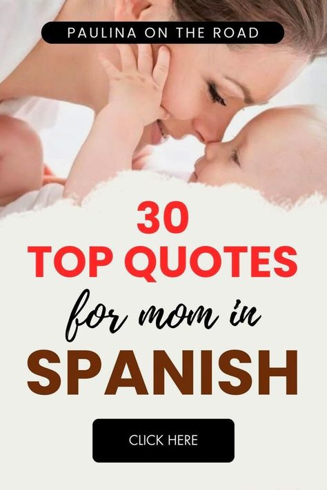 Express your love for mom with the 30 Best Quotes for Mom in Spanish. Choose from short appreciation notes, mother daughter sentiments, happy birthday messages, or Mother's Day greetings. These Spanish sayings, beautiful mother quotes, and positive quotes celebrate the special bond with heartfelt words Mom Quotes In Spanish, Mom Poems From Daughter, Beautiful Mother Quotes, Beautiful Spanish Quotes, Mother's Day Greetings, Wishes For Mom, Spanish Sayings, Quotes In Spanish, Quotes For Mom