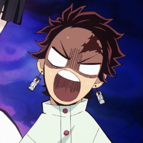 Tanjiro Shocked, Yandere Tanjiro, Funny Icons, Shocked Face, Kamado Tanjiro, Angry Face, Tanjiro Kamado, Anime Kawaii, Reaction Pictures