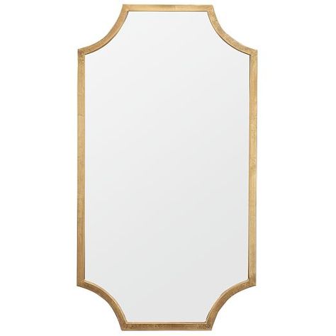 Scalloped Edge Mirror | west elm Beach Cottage Furniture, Mirror Gold Frame, Bedroom Alcove, Mirrors Design, Bathroom Lighting Design, Scalloped Mirror, Kid Bathroom, Girl Mirror, Room Mirror