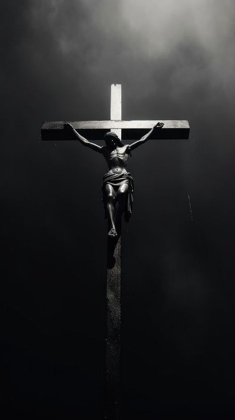 Dark Jesus Wallpaper, Crucifix Wallpaper, Black Cross Wallpaper, Jesus Wallpaper Aesthetic Black, Cross Wallpaper Iphone, Dark Catholic Aesthetic, Jesus Christ Wallpaper, Cruz Wallpaper, Cross Aesthetic