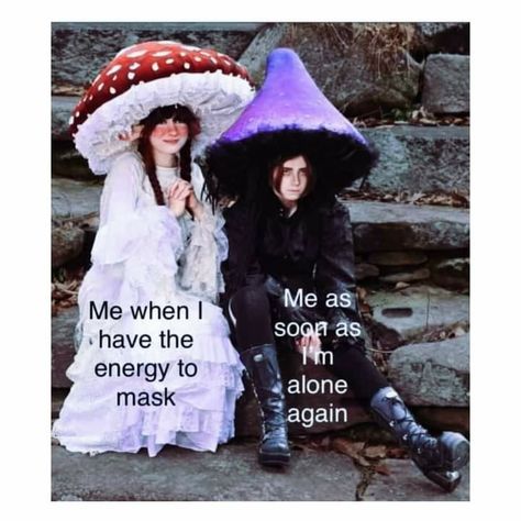 Mushroom Outfit, Mushroom Costume, Mask Quotes, Fair Outfits, Mushroom Fairy, Really Funny Pictures, The Energy, Me When, Day Off