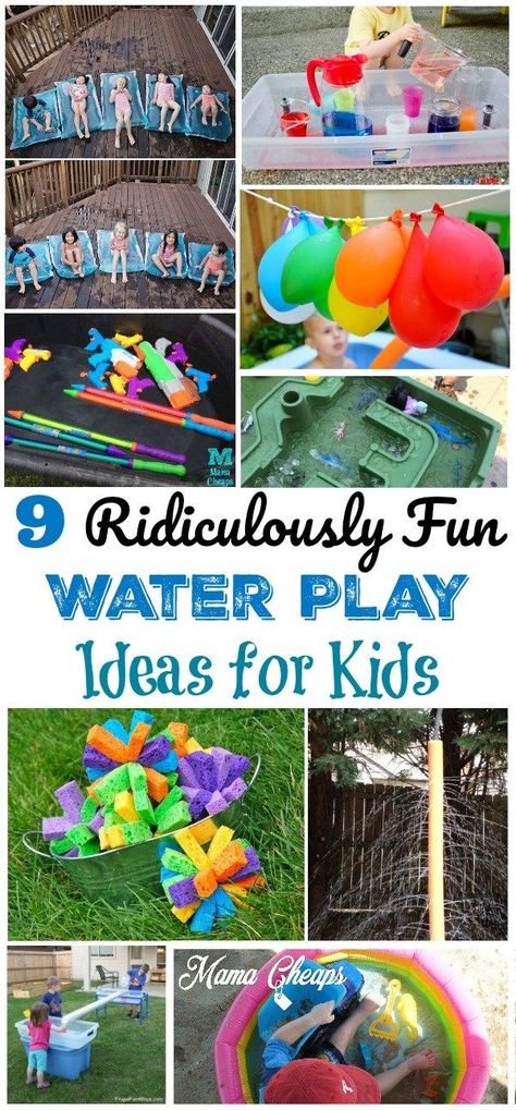 Water Play Ideas, Water Birthday Parties, Bff Sleepover, Play Ideas For Kids, Water Play Activities, Water Play For Kids, Water Birthday, Fun Activities For Toddlers, Summer Fun For Kids