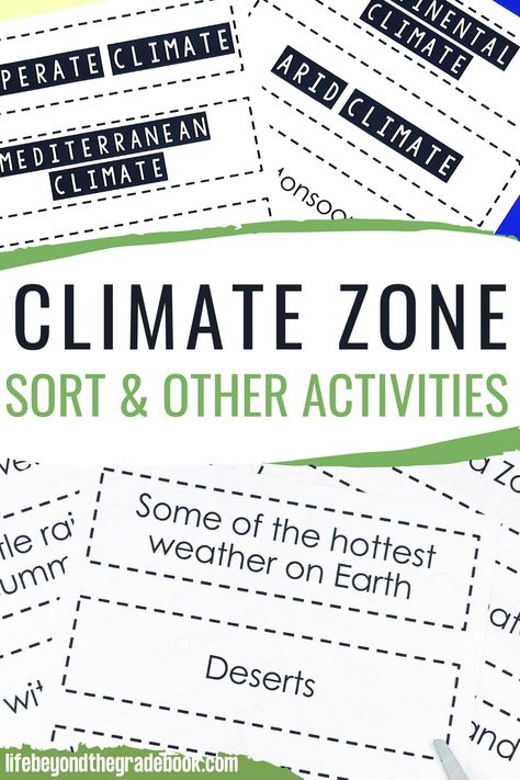 Climate zone activities for 3rd grade will help your students apply and extend their learning. 3rd grade NGSS climate. Climate zone activities. Climate zone lessons. Weather vs. Climate unit. Climate unit. Climate vs. weather activities. Weather vs. climate lessons. Weather Vs Climate, Teacher Toolkit, Climate Zones, Primary Teaching, Weather Activities, Grade Book, Elementary Science, Physical Science, Upper Elementary