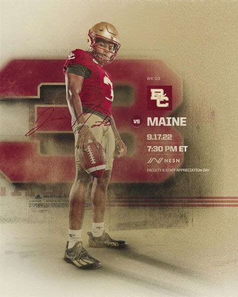 Boston College Football on Instagram: "Saturday night at our house 🦅" Boston College Football, Center Sport, Boston College, Sport Poster Design, Graphic Design Photoshop, Sports Graphics, Staff Appreciation, Football Design, Sports Graphic Design