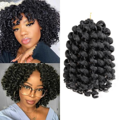 PRICES MAY VARY. ღ Material: Jamaican Bounce Wand Curl Crochet Hair is Made Of High Quality Yaki Texture Synthetic Fiber, No Chemical Damage, Safe for Your Head Skin. ღ Packaging: Wand Curl Crochet Hair, Free hair needle,20 strands in each pack, 85±5g/Pack, 5 packs/Lot, More Colors Available,Usually 4-6 packs enough a full head. ღ Advantage: Our Wand Curl Crochet Hair is Natural Looking, Easy Separating, Easy to Crochet, Light & Soft, No Smell,More Comfortable When Using and Hold Long Time. ღ Sc Short Curly Braids, Wand Curl Crochet Hair, Jamaican Bounce Crochet, Hair Needle, Curly Crochet Hair, Hair Short Curly, Jamaican Bounce, Bounce Curl, Curly Braids