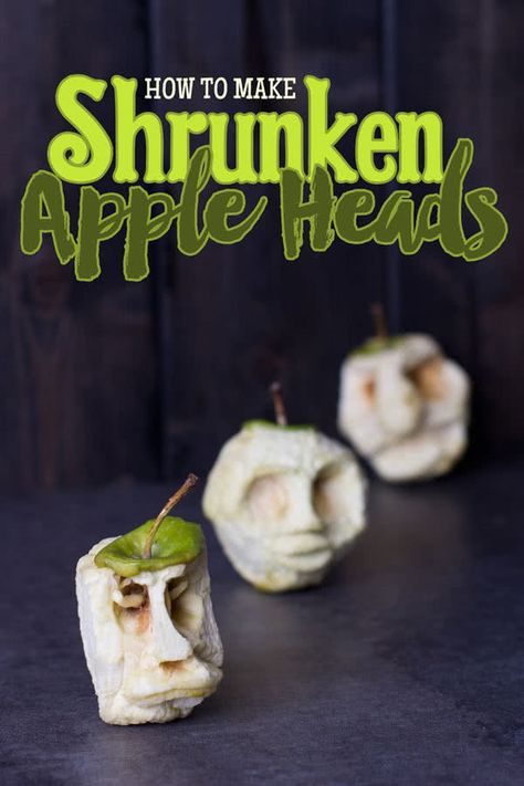 How to Make Shrunken Apple Heads Shrunken Apple Heads, Apple Head Dolls, Weird Crafts, Shrunken Head, Apple Head, Fun Halloween Food, Dried Apples, Holiday Craft, Fall Crafts For Kids