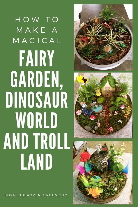 Outdoor Gifts For Kids, Garden Spells, Magical Fairy Garden, Dinosaur Garden, Fairy Garden Containers, Cousin Camp, Birthday Fairy, Dinosaur World, Be Adventurous