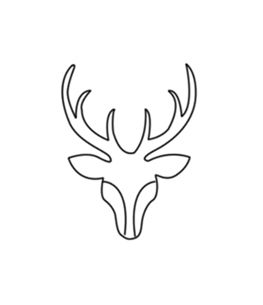 Stag Head Silhouette, Small Deer Drawing, Deer Drawing Easy Step By Step, Deer Face Drawing, Deer Drawing Sketches, Easy Deer Drawing, Simple Deer Drawing, Deer Antlers Drawing, Deer Head Drawing