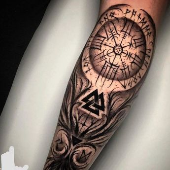 Sleeve Tattoos Viking, Tattoo Sleeve Forearm, Tattoo Sagittarius, Tattoos Viking, Vegvisir Tattoo, Celtic Sleeve Tattoos, Viking Tattoos For Men, Traditional Viking Tattoos, Viking Rune Tattoo