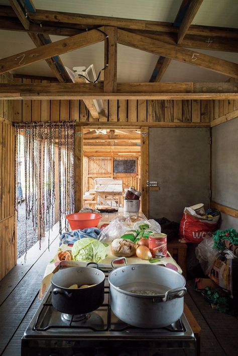 Gallery of Community Kitchen of Terras da Costa / ateliermob + Colectivo Warehouse - 54 Community Kitchen Architecture, Community Kitchen, Communal Kitchen, Community Space, Kitchen Space, Public Space, Outdoor Kitchen, Kitchen Design, Architecture