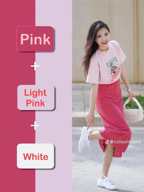 Pink Color Combinations Outfit, Color Combinations For Clothes Women, Peony Aesthetic, Stylish Kurtis Design, Modest Casual Outfits, Mix Match Outfits, Colour Combinations Fashion, Street Outfits, Fashion Kawaii