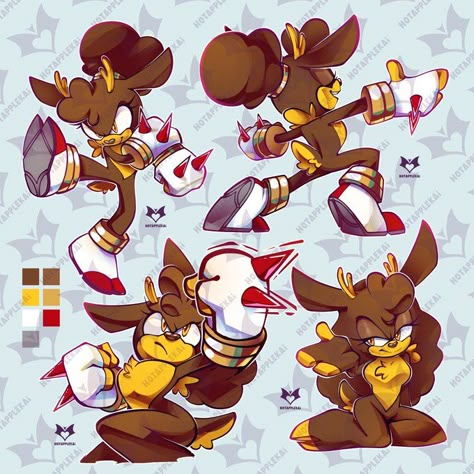 Sonic Deer Oc, Oc Poses Reference, Character Design References Sheet, Deer Character Design, Cartoon Poses Reference, Character Design Base, Deer Oc, Characters Sheet, Sonic Oc Art