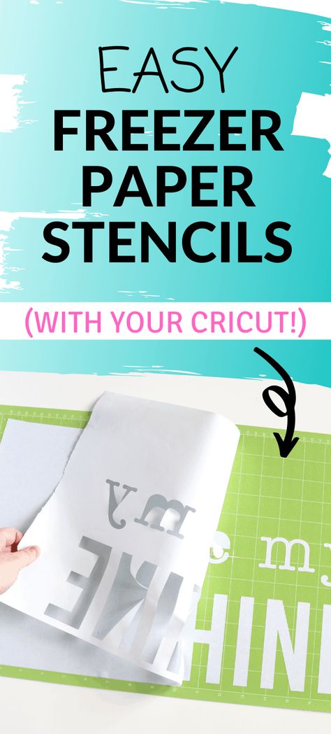 Freezer Paper Crafts, Freezer Paper Stenciling, Cricut Help, Cricut Mat, Cricut Stencils, Cricut Explore Projects, Cricut Expression, How To Make Stencils, Freezer Paper