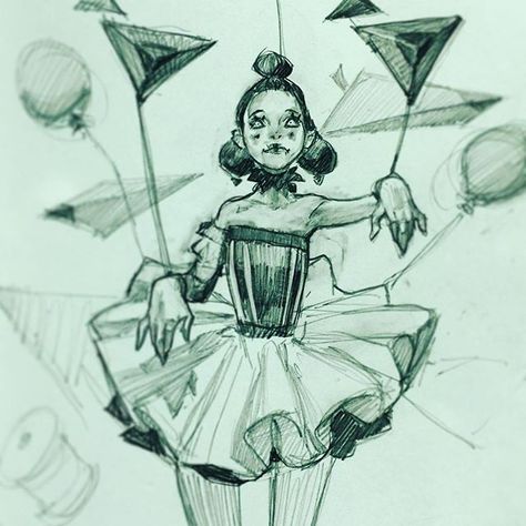 Creepy doll girl #sketch ☠ Ahmed Aldoori, Creepy Sketches, Doll Drawing, Creepy Drawings, Creepy Doll, Scary Art, Creepy Art, Creepy Dolls, Girl Sketch