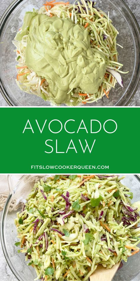 Avocado Slaw, Medicine Tips, Boiled Egg Diet Plan, Vegan Side Dishes, Vegan Sides, Low Carb Vegan, Low Carb Diet Recipes, Paleo Vegan, Healthy Low Carb Recipes