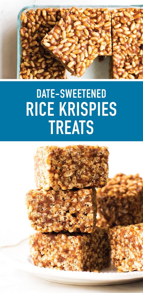 Vegan Rice Crispy Treats, Rice Krispies Cereal, Krispie Treats Recipe, Vegan Rice, Rice Krispies Treats, Krispies Treats, Date Recipes, Medjool Dates, Rice Crispy Treats