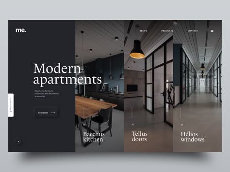 Modern apartments by Joël Dos Santos Design De Configuration, 블로그 디자인, Inmobiliaria Ideas, Website Design Inspiration Layout, Modern Apartments, Modern Apartment Design, Website Building, Interior Design Website, Webdesign Inspiration