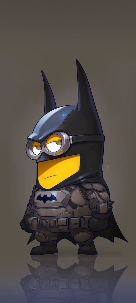 Batman Minion, Batman Illustration, Good Wallpapers, Tablet Wallpapers, Batman Pictures, Modern Graphic Art, Comic Villains, 3d Print Ideas, Wallpapers Cartoon