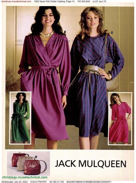 1982 Sears Fall Winter Catalog, Page 14 - Catalogs & Wishbooks 1982 Fashion, 80s Wedding, Old School Fashion, Christmas Catalogs, 1980s Fashion, Fashion Catalogue, 80s Fashion, Vintage Patterns, Pretty Hairstyles