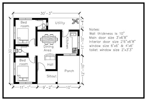 #cadbull #autocad #architecture #residential #house #residentialhouse #floorplan #floorlayout #layoutplan #kitchen #diningarea #bedroom #store #toilets #washarea #houseplan #ahmedabad 900 Sq Ft House, Building Layout, A Frame House Plans, Three Bedroom House, Simple House Plans, Floor Plan Layout, Architecture Model Making, Cost To Build, Beautiful House Plans