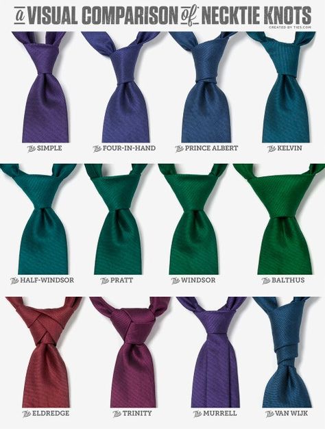 Verschiedene Krawattenknoten // Diefferent tie knots #Krawatte #tie #knot Types Of Tie Knots, Different Tie Knots, Different Types Of Ties, Tie Pattern Free, Necktie Knots, Tie A Necktie, Types Of Ties, Stil Masculin, Neck Tie Knots