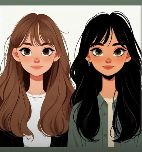 Procreate Drawing People Cartoon, Drawing People On Procreate, How To Draw Cartoon People On Procreate, Procreate Character Design, Best Friend Portraits Drawing, Procreate Portrait Simple, Friends Drawing, 심플한 그림, Person Drawing