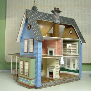 The Fairfield: Fairfield 5 Fairfield Dollhouse, Fairfield House, Chimney Pots, Miniature Dollhouses, Cardboard Dollhouse, Dollhouse Design, Storybook Homes, Dollhouse Miniatures Kitchen, Doll House Plans