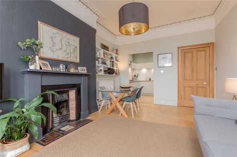 Living Room Chimney, Scotland Homes, Tenement Flat, Scotland House, Flat Living Room, Edinburgh Flat, Garden Flat, Property Portfolio, Scottish Homes