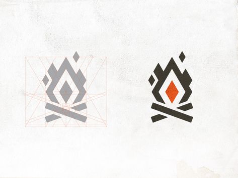 Campfire Logo Design, Fireplace Tattoo, Fire Logo Design Ideas, Campfire Logo, Fire Logo Design, Campfire Design, Logo Design Color, Fire Icon, Camp Design