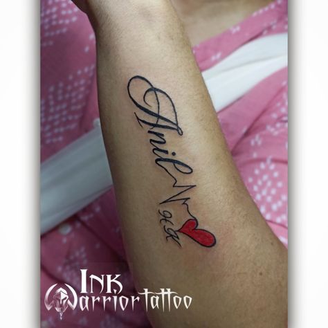 name Tattoo at by @Sonu_massey_77 Anil Name Tattoo, Name Tattoo, Boys Haircuts, Tattoos, Quick Saves