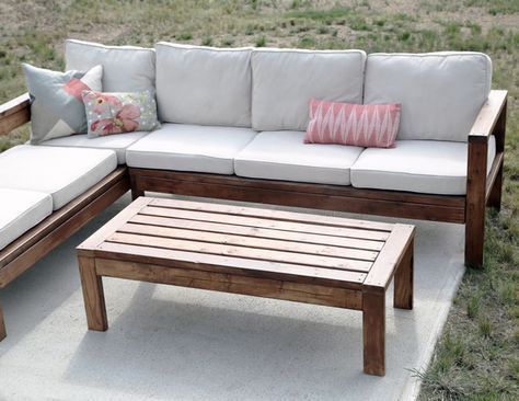 Diy Coffee Table Plans, Coffee Table Plans, Outdoor Coffee Table, Outdoor Furniture Plans, Outdoor Couch, Diy Garden Furniture, Diy Coffee Table, Outdoor Coffee Tables, Outdoor Wood