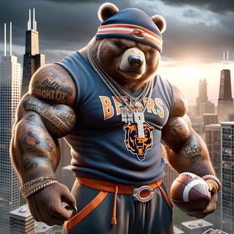 Chicago Bears Quotes, Chicago Bears Wallpaper, Chicago Bears Pictures, Lakers Wallpaper, Bears Art, Bulls Wallpaper, Nfl Bears, Nfl Fantasy, Chicago Sports Teams