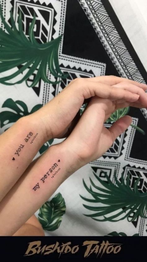 #tattoo, #tattoos, #inked, #tattooart, #tattooedwomen, #tattooedguys, #tattooinspiration, #tattooideas, #tattooworldwide, #tattoosociety, #InkLaughs, and #TattooFails​ Sorry Mom Tattoo, Matching Best Friend Tattoos, Couple Tattoos Unique, Cool Wrist Tattoos, You Are My Person, Getting A Tattoo, Bff Tattoos, Matching Couple Tattoos, Friendship Tattoos