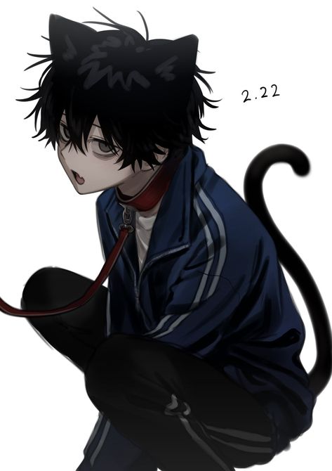 Yandere Boy, Hybrid Dogs, Emo Art, Boy Drawing, Dark Anime Guys, Cat Boys, 캐릭터 드로잉, Cool Anime Pictures, Anime Drawings Boy