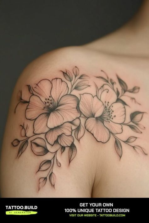 Elevate Your Look with Chic Ladies Shoulder Tattoo Ideas Inspiring Designs for Women Tattoo Build Outer Shoulder Tattoo, Shoulder Tattoos For Women Flower, Shoulder Arm Tattoos For Women, Floral Shoulder Tattoos For Women, Floral Shoulder Tattoos, Ladies Shoulder Tattoo, Collar Bone Tattoos For Women Unique, Shoulder Tattoo Flower, Shoulder Floral Tattoo