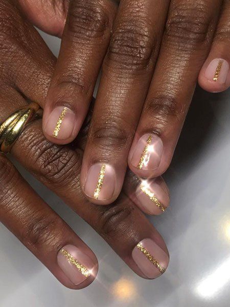 Pink And Gold Nails, Glitter Nail Ideas, 9 Inch Nails, Fall Nail Art Ideas, Men Nail, Rose Gold Nails Design, Minimal Nails Art, Mens Nails, Nagellack Trends