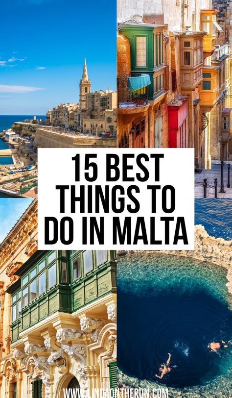 15 Best Things To Do In Malta | What to do in Malta | Blue Hole Malta | Malta Travel Tips | how to visit Malta | beautiful places in Malta | where to go in Malta #malta #europe #travel What To Do In Malta, Malta Honeymoon, Malta Europe, Malta Travel Guide, Malta Travel, American Road, Blue Hole, Mexico Destinations, Sardinia Italy