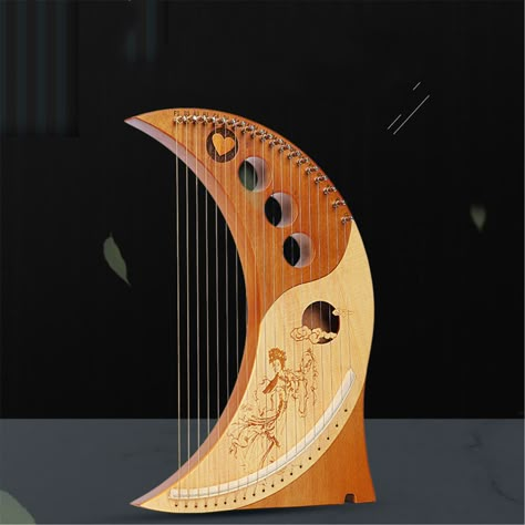 Lyre Aesthetic, Larp Inspiration, Lyre Harp, Arte Do Kawaii, Photographer Gifts, Woodworking Ideas, String Instruments, Musical Instrument, Dnd Characters