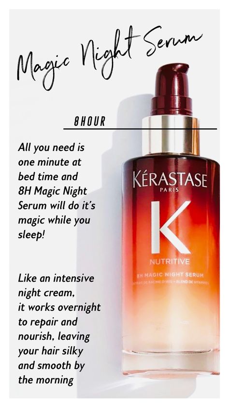 Kerastase Products Aesthetic, Hair Oil Kerastase, Kerastase Night Serum, Luxury Hair Products, Kerastase Hair Mask, Kerastase Elixir Ultime Oil, Overnight Hair, Kerastase Hair, Hair Care Oils