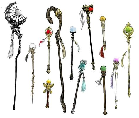 Staff Ideas, Staff Magic, Magic Staff, Wizard Staff, Props Concept, Nature Vibes, Fantasy Props, Crystal Balls, Prop Design