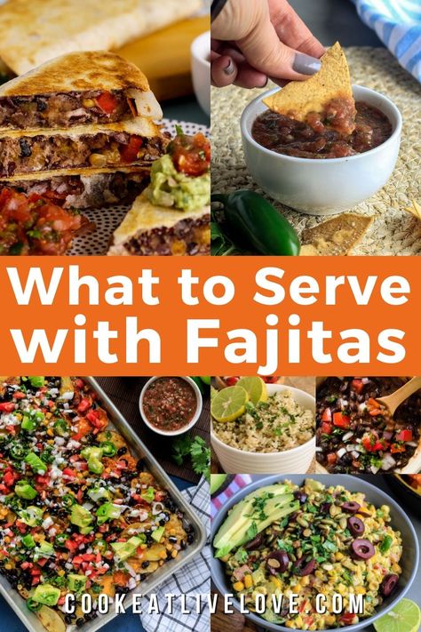 Fajita For A Crowd, Side Dish With Fajitas, Make Ahead Fajitas For A Crowd, What To Serve With Fajitas Dinners, Fajitas Dinner Party, Side Dish For Fajitas Dinners, Fajita Buffet Bar Ideas, Fajita Dinner Party Ideas, What To Serve With Chicken Fajitas