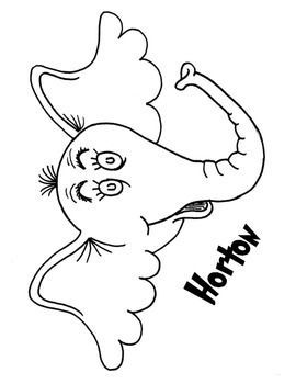 Dr. Seuss - Build a Horton - Horton Hears A Who Dr Seuss Classroom Door Decorations, Dr Seuss Classroom Door, Dr Seuss Coloring Pages, Dr Seuss Art, Dr Seuss Preschool, Dr Seuss Classroom, Dr Seuss Activities, Dr Seuss Crafts, Dr Seuss Birthday Party