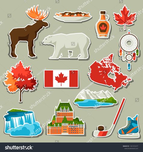 Canadian Symbols, Canada Day Crafts, Canada History, Canada Pictures, Canadian Culture, Canada Images, Travel Stickers, Canada Day, Montreal Canada