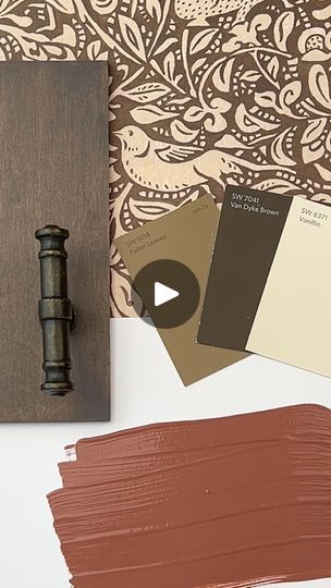 12K views · 99 reactions | Canyon Clay by Sherwin Williams is a robust, terracotta hue that instantly warms up a space with its earthy, desert-inspired vibrancy. .✨ Have you tried Canyon Clay in your home? Or what is your favorite deep red paint color?✨Would you like a link to the wallpaper, swatches, cabinet color, or hardware? See comments. ♥️ Follow Simplee DIY for more paint and home decor inspo.#sherwinwilliams #sherwinwilliamspaint #swcolorforecast #swcolorlove #swcolor #paintcolor #paintcolors #wallpaper #wallpaperyourwalls #wallpaperdirect | Simplee DIY | Neko Fuzz · In A Pickle (Instrumental) Clay Paint Living Room, Terracotta Paint Color Sherwin Williams, Rockwood Terra Cotta Sherwin Williams, Sherwin Williams Canyon Clay, Warm Sherwin Williams Paint Colors, Canyon Clay Sherwin Williams, Cavern Clay Sherwin Williams, Terracotta Paint Color, Terra Cotta Paint Color