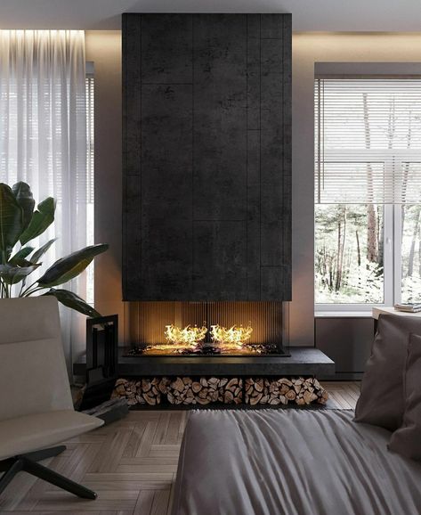 Fireplace Modern Design, Living Room Decor Fireplace, Living Room Design Inspiration, Contemporary Fireplace, Home Fireplace, Modern Fireplace, Living Room With Fireplace, Fireplace Design, Fireplace Surrounds