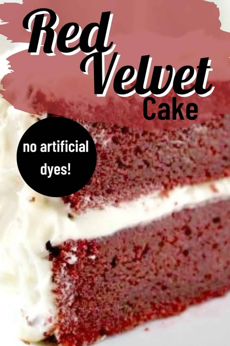 Make a delightful cake recipe for someone special with this from-scratch recipe for Red Velvet cake that uses no artificial food coloring or dyes! #redvelvet #redvelvetcake #nodye #nofoodcoloring #fromscratch Old Fashioned Red Velvet Cake Recipe, Homemade Red Velvet Cake Recipe, Original Red Velvet Cake Recipe, Snacks For Home, Dessert Recipes From Scratch, Homemade Red Velvet Cake, Red Velvet Cakes, Velvet Cakes, Red Velvet Recipes