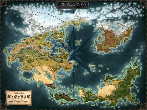 Dnd Fantasy World Map, Maps Of Fantasy Worlds, Fantasy Map Concept Art, Fantasy Map Continent, World Map Fantasy Art, Maps Fantasy World, Fictional World Map, D&d World Map, Fantasy World Map Ideas