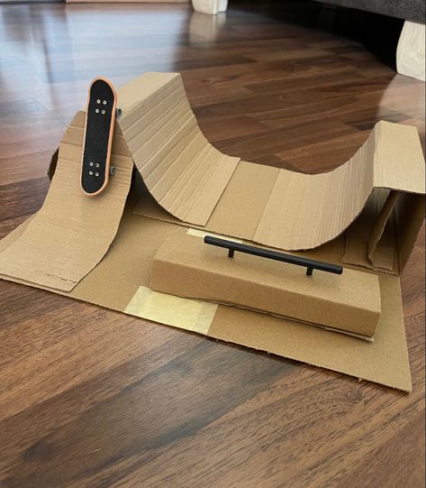 Diy Skate Park, Diy Mini Skate Park, Cardboard Skate Park, Diy Tech Deck Skatepark, Clay Skatepark, Skate Ramps Backyard, Fingerboard Park Diy, Skateboard Craft, Skate Park Design