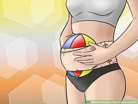 3 Easy Ways to Create a Fake Pregnancy Belly - wikiHow Fake Pregnancy Belly, Fake Baby Bump, Fake Pregnancy, Pregnancy Snacks, Pregnancy Timeline, Pregnancy Memes, Pregnant Halloween Costumes, Pregnancy Belly, Pregnancy Art