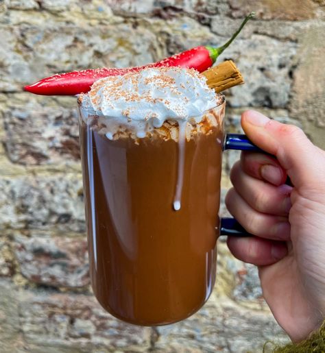 Thick and Creamy Chilli Hot Chocolate — Bunch Cacao Drink, Mexican Chocolate, Coconut Whipped Cream, Chocolate Caliente, Chocolate Cinnamon, Chilli Powder, Mason Jar Mug, Vanilla Bean, Cocoa Powder